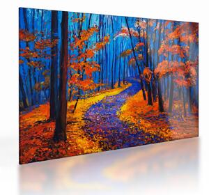 Obraz na szkle jesiennego lasu (70x50 cm)