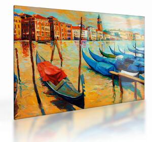 Obraz na szkle - Port w Wenecji (70x50 cm)