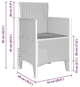 Zestaw Mebli Ogrodowych Komplet Jadalniany 13-Częściowy Biały Rattan Na Taras Balkon Ogród