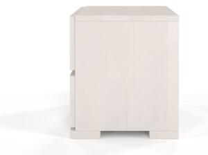 Drewniana szafka nocna bukowa Visby Sandemo High 2S / kolor biały