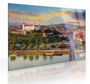Obraz na szkle - Panorama Bratysławy, Słowacja (70x50 cm)