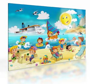 Obraz na szkle - Dzień na plaży (70x50 cm)