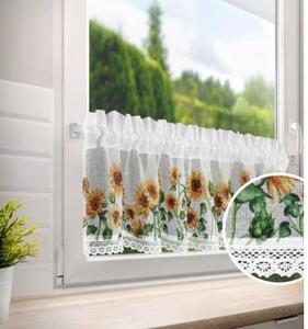 Firana gotowa EUROFIRANY Helia 150 x 60 cm BiaÅo-pomaraÅczowy