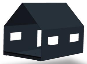 Casa Karmnik dla ptaków 30 × 21 × 23 cm, ze stali nierdzewnej, antracytowy CORGARDEN 1095