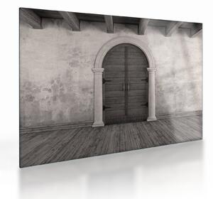 Obraz na szkle - Tajemnicze drzwi (70x50 cm)
