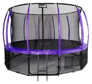 Trampolina Ogrodowa Jumpi 435cm/14FT Maxy Comfort Plus Fioletowa Z Wewnętrzną Siatką