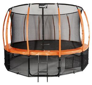 Trampolina Ogrodowa Jumpi 435cm/14FT Maxy Comfort Plus Pomarańczowa Z Wewnętrzną Siatką