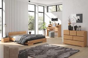 Łóżko drewniane bukowe Visby Sandemo / 160x200 cm, kolor orzech - Promocja!
