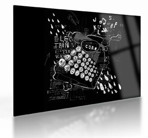 Obraz na szkle - Rysunek w stylu Banksy (70x50 cm)
