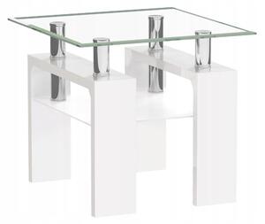 Stolik kawowy Furnitex A08-2 V, 55 cm, mini, biały