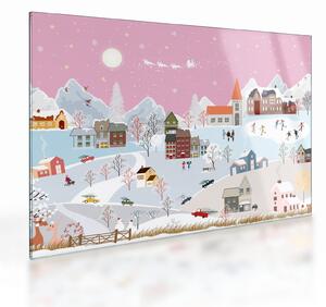 Obraz na szkle - Magiczna zima (70x50 cm)