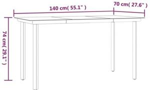 Zestaw Mebli Ogrodowych Komplet Jadalniany 5-Częściowy Czarny Metal Na Taras Balkon Ogród