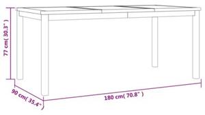 Zestaw Mebli Ogrodowych Komplet Jadalniany 7-Częściowy Drewno Na Taras Balkon Ogród