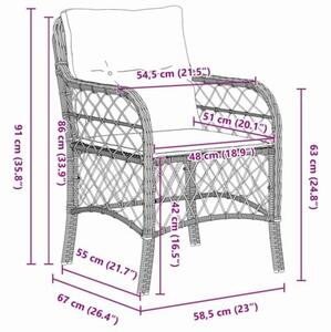 Zestaw Mebli Ogrodowych Komplet Jadalniany Z Poduszkami 5-Częściowy Czarny Rattan Na Taras Balkon Ogród