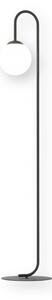 Lampa stojąca podłogowa nowoczesna czarna biała kula stick 1xE14 10W FLOR Emibig