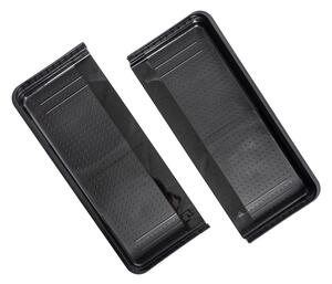 Czarno-szary regulowany plastikowy organizer na sztućce 41,5 x 35 cm – Addis