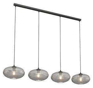 Industrialna lampa wisząca z grafitowymi kloszami - 3X D174 T4-C96