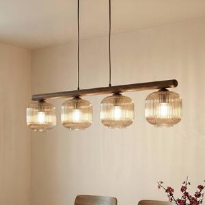 Lampa wisząca szklana Salvia TK Lighting, możliwość ściemniania, ciemne drewno, salon / jadalnia, drewno