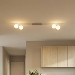 Lampa sufitowa Imelo TK Lighting, możliwość ściemniania, kremowy / amber, sypialnia, szkło