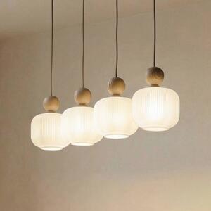 Lampa wisząca szklana Ballo TK Lighting, możliwość ściemniania, kremowy / amber, salon / jadalnia, szkło