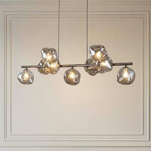 Lampa wisząca szklana Lava TK Lighting, możliwość ściemniania, brązowy / rdzawy, salon / jadalnia, szkło