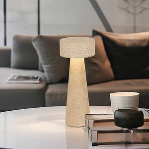 Viokef Lampa stołowa Serenity, kremowy / amber, salon / jadalnia, kamień