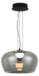Viokef Lampa wisząca Nadia, aluminiowy / szary / cynkowy, salon / jadalnia, szkło