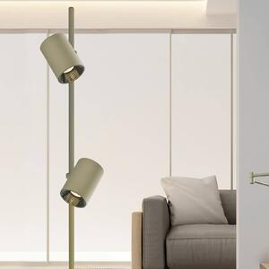 Viokef Lampa stojąca LED Melina, kolor oliwkowy, wysokość 162 cm, metalowa, ściemniana możliwość ściemniania, zielony, salon / jadalnia, aluminium, nowoczesny
