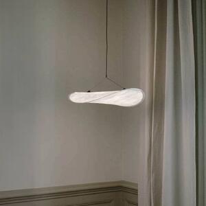 New Works Lampa wisząca Tense, możliwość ściemniania, biały / opal, salon / jadalnia, tkanina / materiał / jedwab, skandynawski