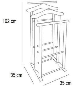 Stojak na ubrania ARREDAMENTI Maxi 102 x 35 cm Czarny