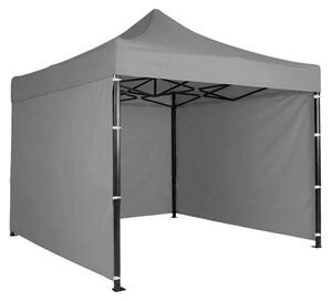 Plonos PL-300, pawilon ogrodowy skadany typu "ksika", 3 x 3 m, 3 ciany boczne, kolor szary
