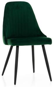 MebleMWM Krzesło tapicerowane DC2103 | Welur | Zielony | Outlet
