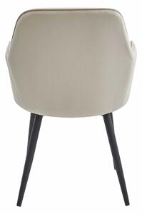 MebleMWM Krzesła tapicerowane LUGO 3877 | Welur | Beżowy | 2 sztuki