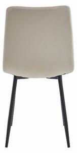 MebleMWM Krzesła tapicerowane LIBRA 3874 | Welur | Beżowy | 4 sztuki
