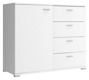Komoda Merry 100 cm biała minimalistyczna szufladami półki