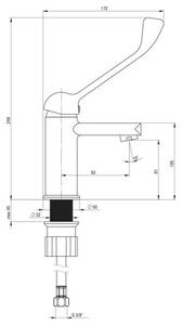 Bateria umywalkowa DEANTE Tubo BUT 020C Chrom
