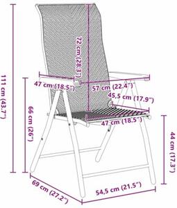 Zestaw Mebli Ogrodowych Komplet Jadalniany Z Poduszkami Składany 5-Częściowy Czarny Metal Na Taras Balkon Ogród