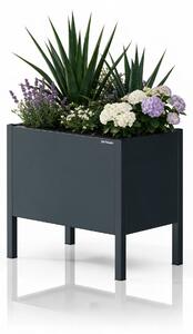 Osłona donica na kwiaty metalowa mała antracytowa: DAISY 400 x 350 x 250 mm