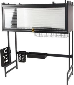 Verk 07379 Wielofunkcyjny organizer na naczynia nad zlewem, 65 cm, czarny
