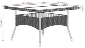 Zestaw Mebli Ogrodowych Komplet Wypoczynkowy Z Poduszkami 5-Częściowy Czarny Rattan Na Taras Balkon Ogród