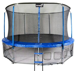 Trampolina Ogrodowa Jumpi 435cm/14FT Maxy Comfort Niebieska Z Wewnętrzną Siatką