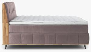 Łóżko Boxspring ze schowkiem 200 x 200, aksamitny brąz