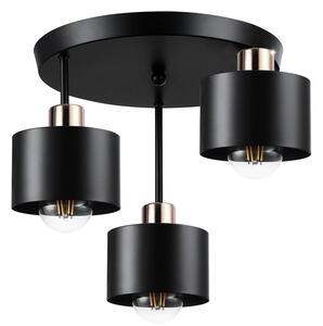 MAXLED Żyrandol na drążku 3xE27/35W/230V śr. 30 cm czarny/złoty MX0237