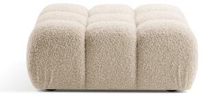 Beżowy podnóżek modułowy z materiału bouclé Bellis – Micadoni Home