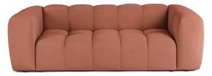 Aksamitna sofa w kolorze terakoty 225 cm Cube – Bonami Selection