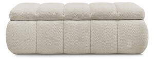 Beżowa ławka z materiału bouclé – Bobochic Paris