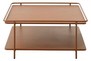 Metalowy stolik w kolorze terakoty 75x75 cm Yuba – Unique Furniture