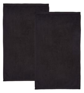 Czarne bawełniane ręczniki kąpielowe szybkoschnące/frotte zestaw 2 szt. 90x140 cm Quick Dry – Catherine Lansfield