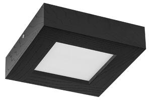 Czarny Panel LED z drewna plafon 18W lampa sufitowa 20x20x5H cm