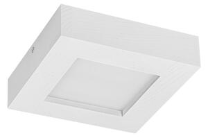 Biały Panel LED z drewna plafon 18W lampa sufitowa 20x20x5H cm